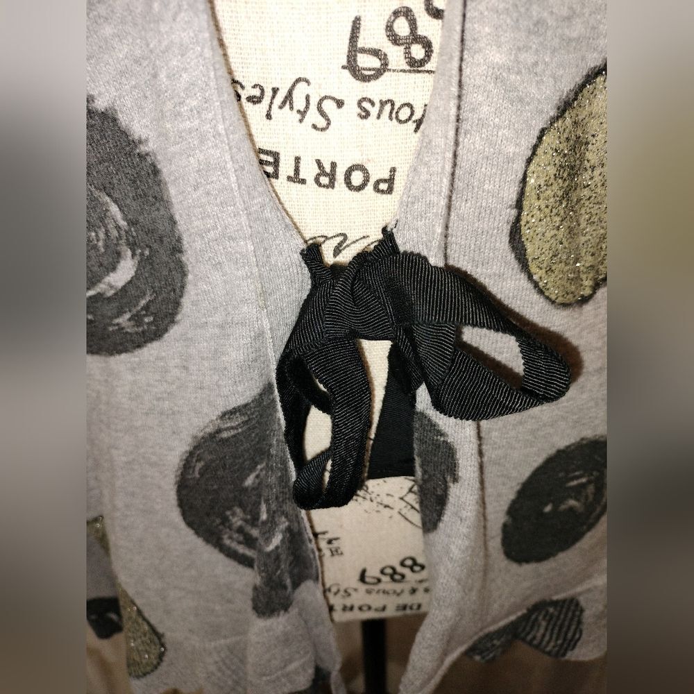 Vera Wang Simply Vera Lightweight Gray & Black Women's Sweater. Size XL - Picture 6 of 8